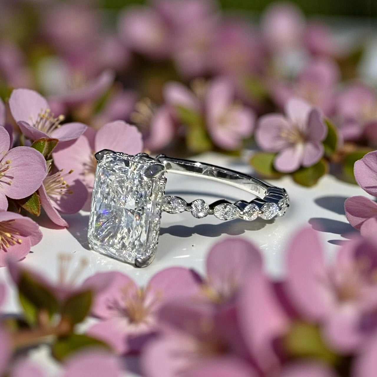 w3.59 Carat Lab-Grown Rectangular Modified Brilliant Diamond Ring (IGI Certified) 💍