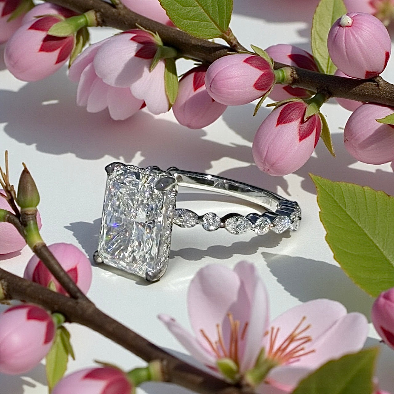 w3.59 Carat Lab-Grown Rectangular Modified Brilliant Diamond Ring (IGI Certified) 💍