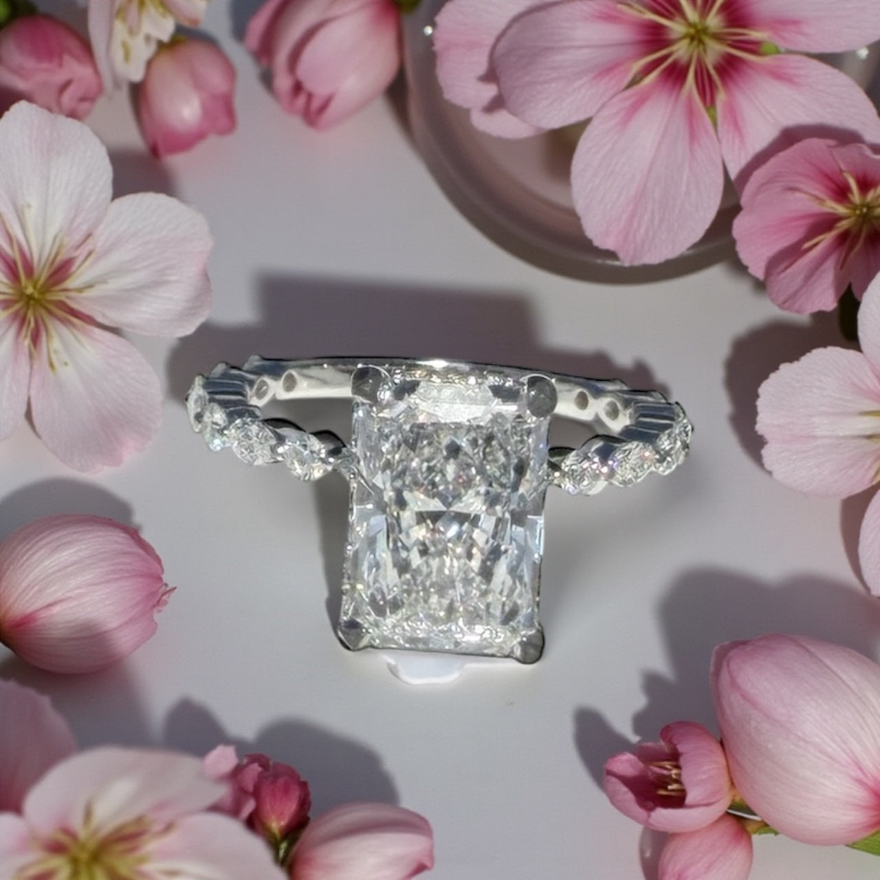 w3.59 Carat Lab-Grown Rectangular Modified Brilliant Diamond Ring (IGI Certified) 💍